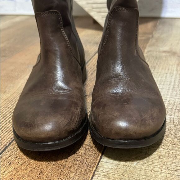 J. Crew Billie Short Womens Size 7 Brown Leather Mid Calf Buckle Boots - Picture 9 of 12